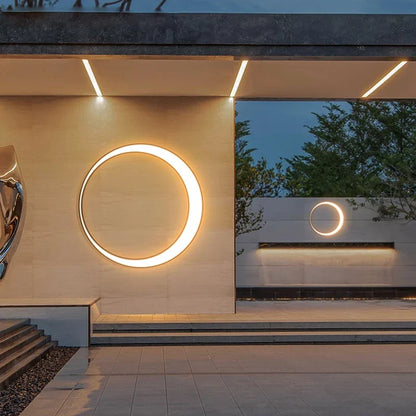 Applique Murale Extérieure Circulaire LED Luxe