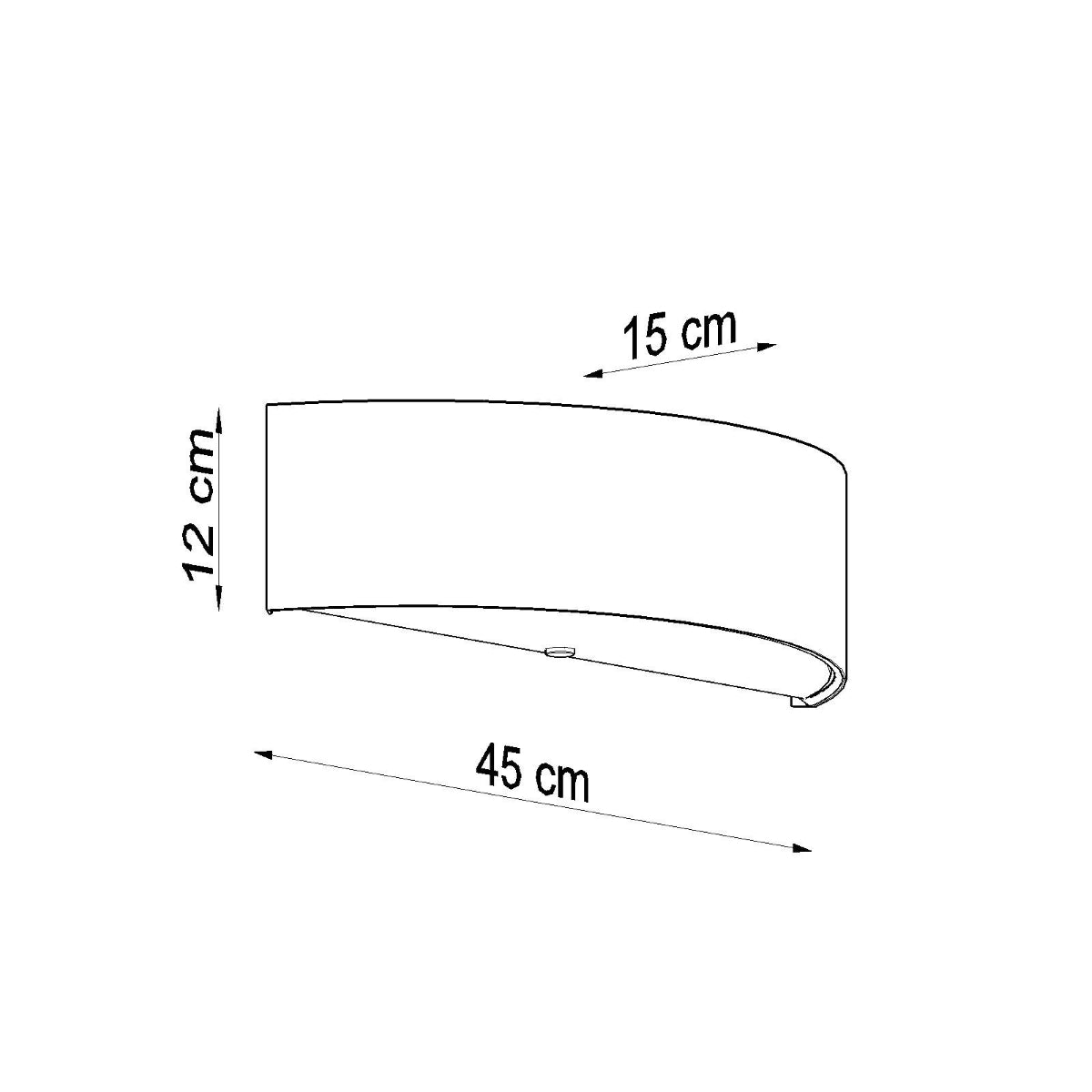 Applique Cercle Plein en Tissu Noire