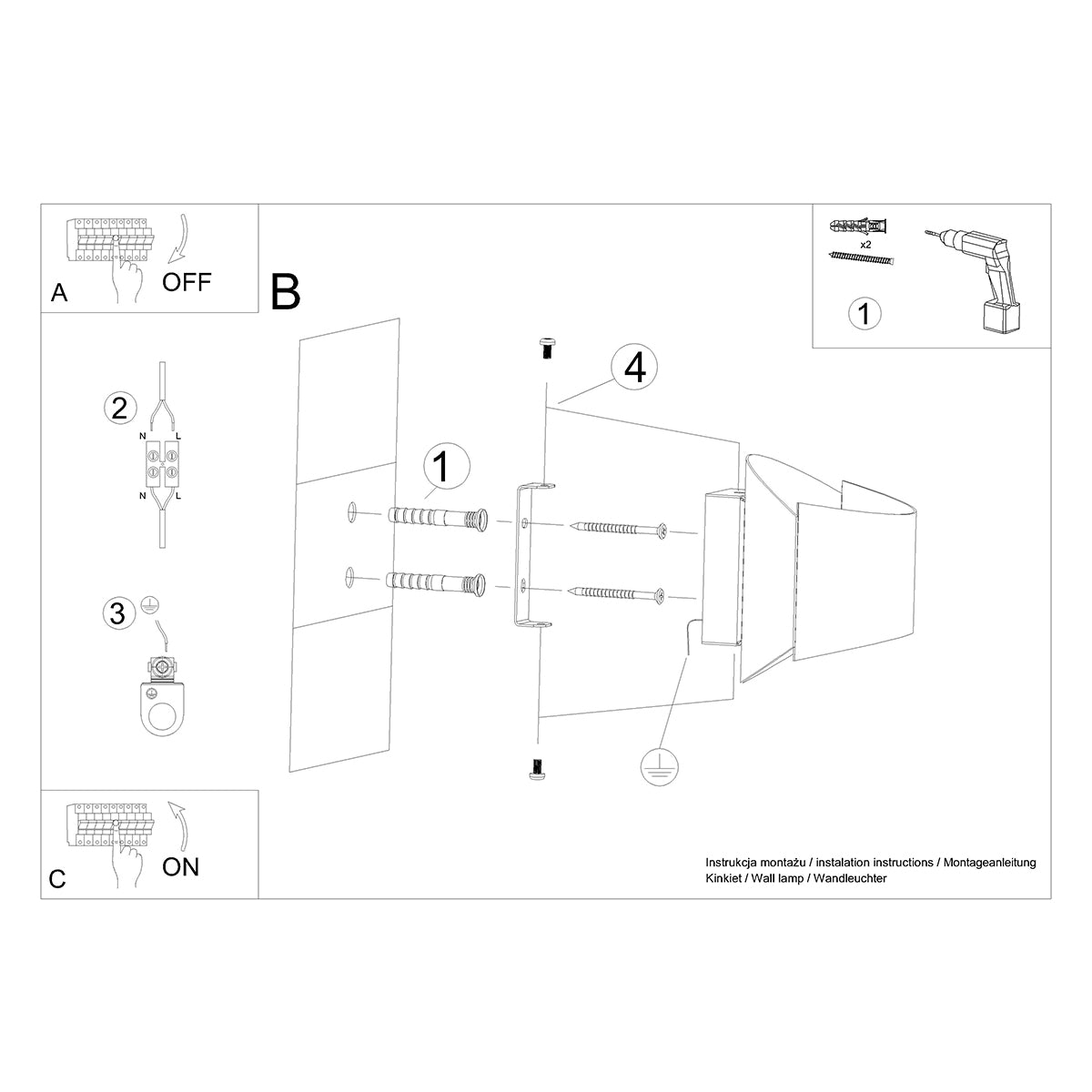 Applique Murale Fluide Ruban Acier Blanc