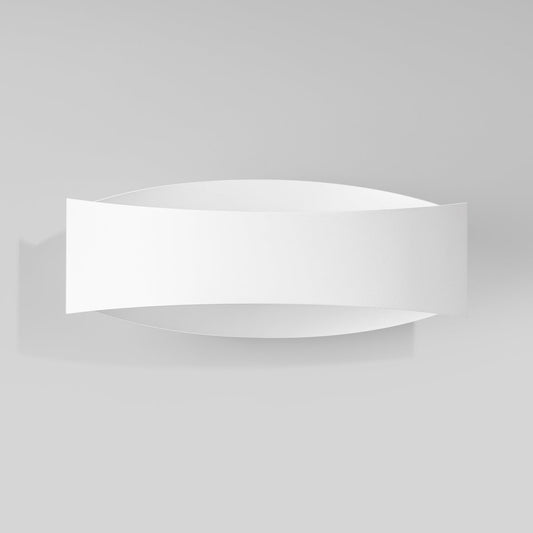Applique Murale Fluide Ruban Acier Blanc