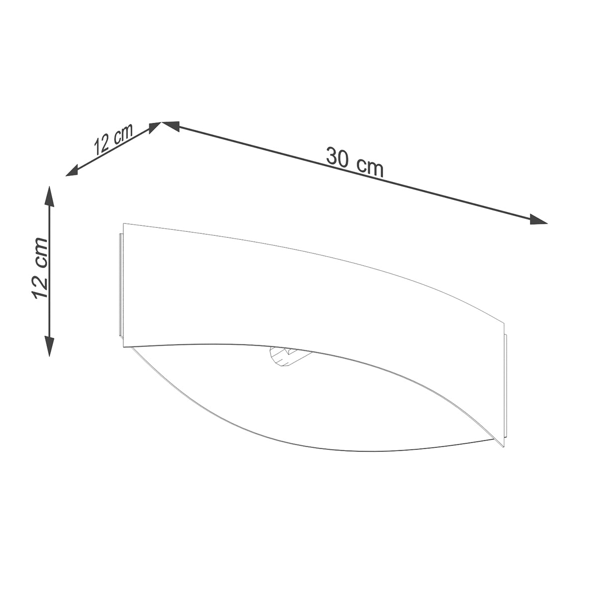 Applique Murale Fluide Ruban Acier Noir