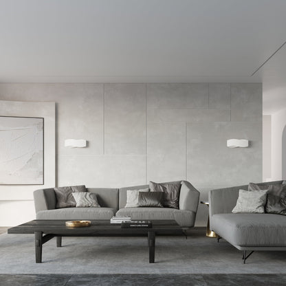 Applique Murale Flux Lumineux 30 Vague Acier Blanc