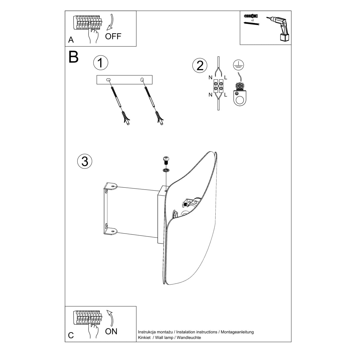 Applique Murale Flux Lumineux 30 Vague Acier Blanc