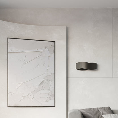 Applique Murale Flux Lumineux 30 Vague Acier Noir