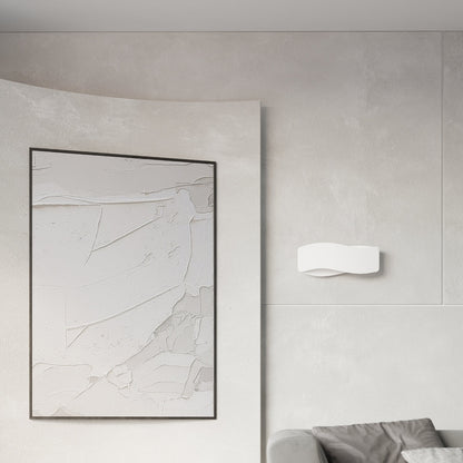 Applique Murale Flux Lumineux 40 Vague Acier Blanc