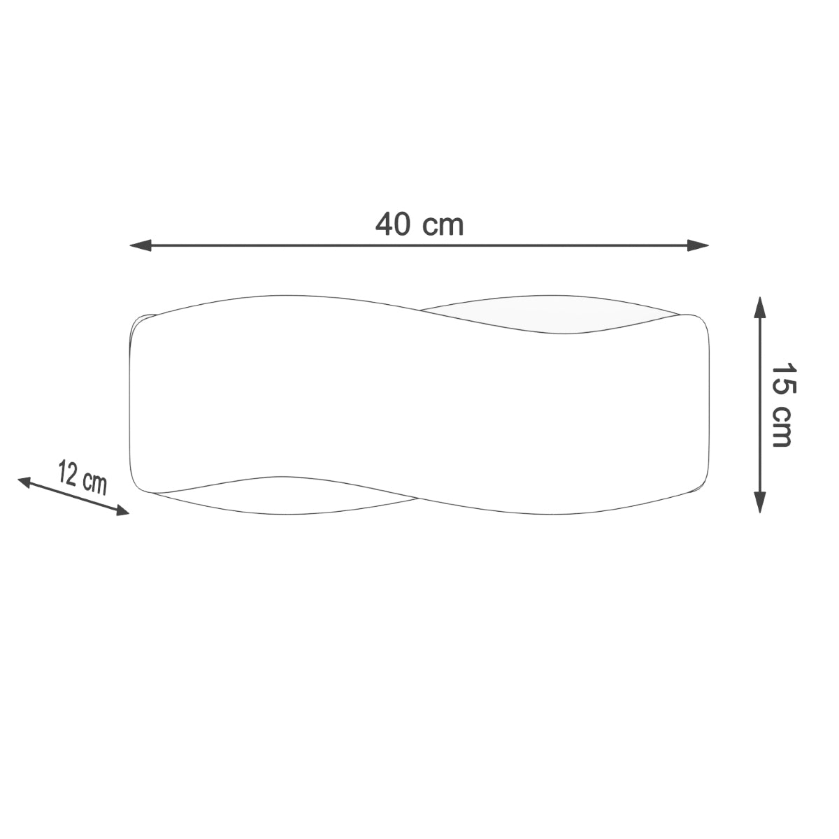 Applique Murale Flux Lumineux 40 Vague Acier Blanc