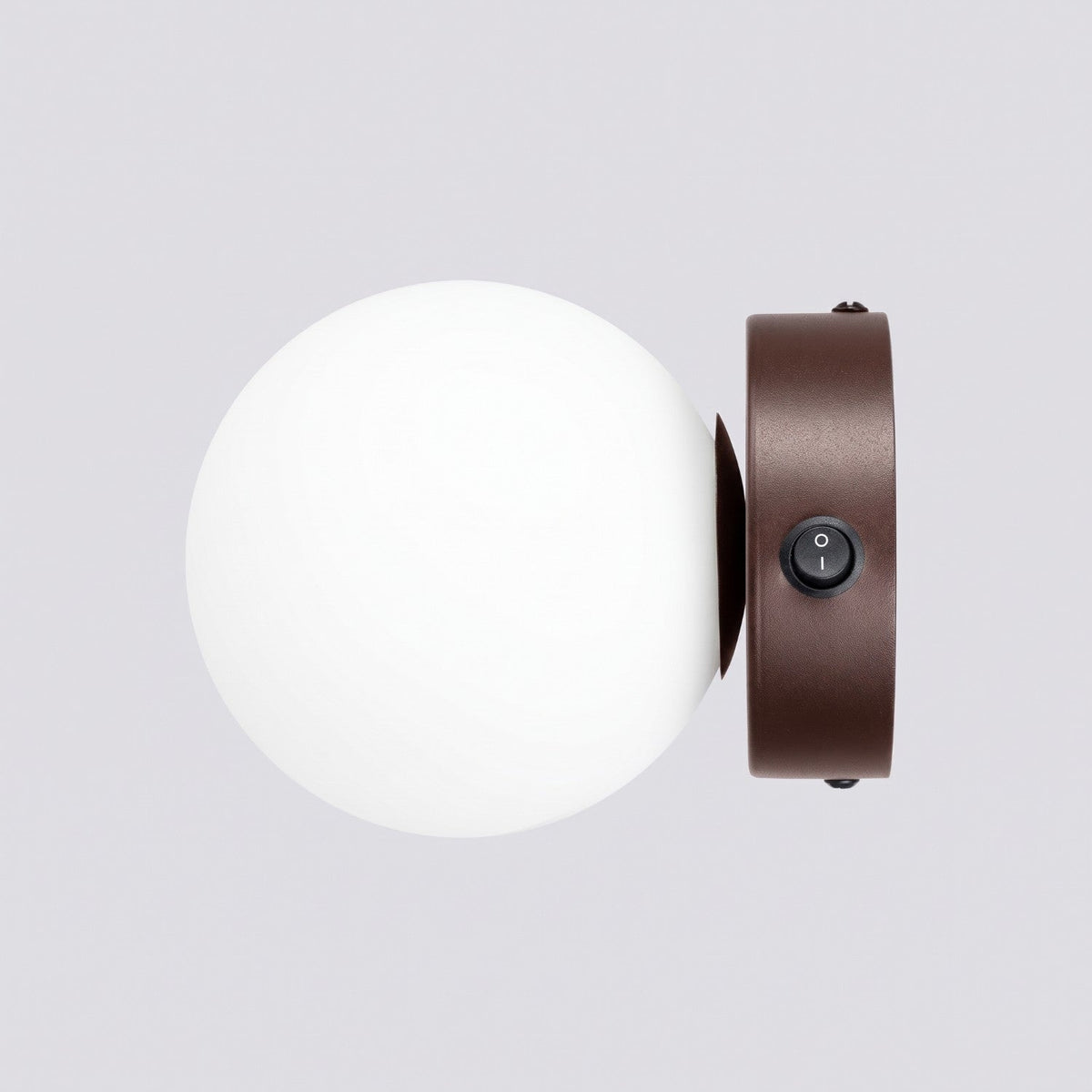 Applique Globe Solis en Verre Opalin Marron