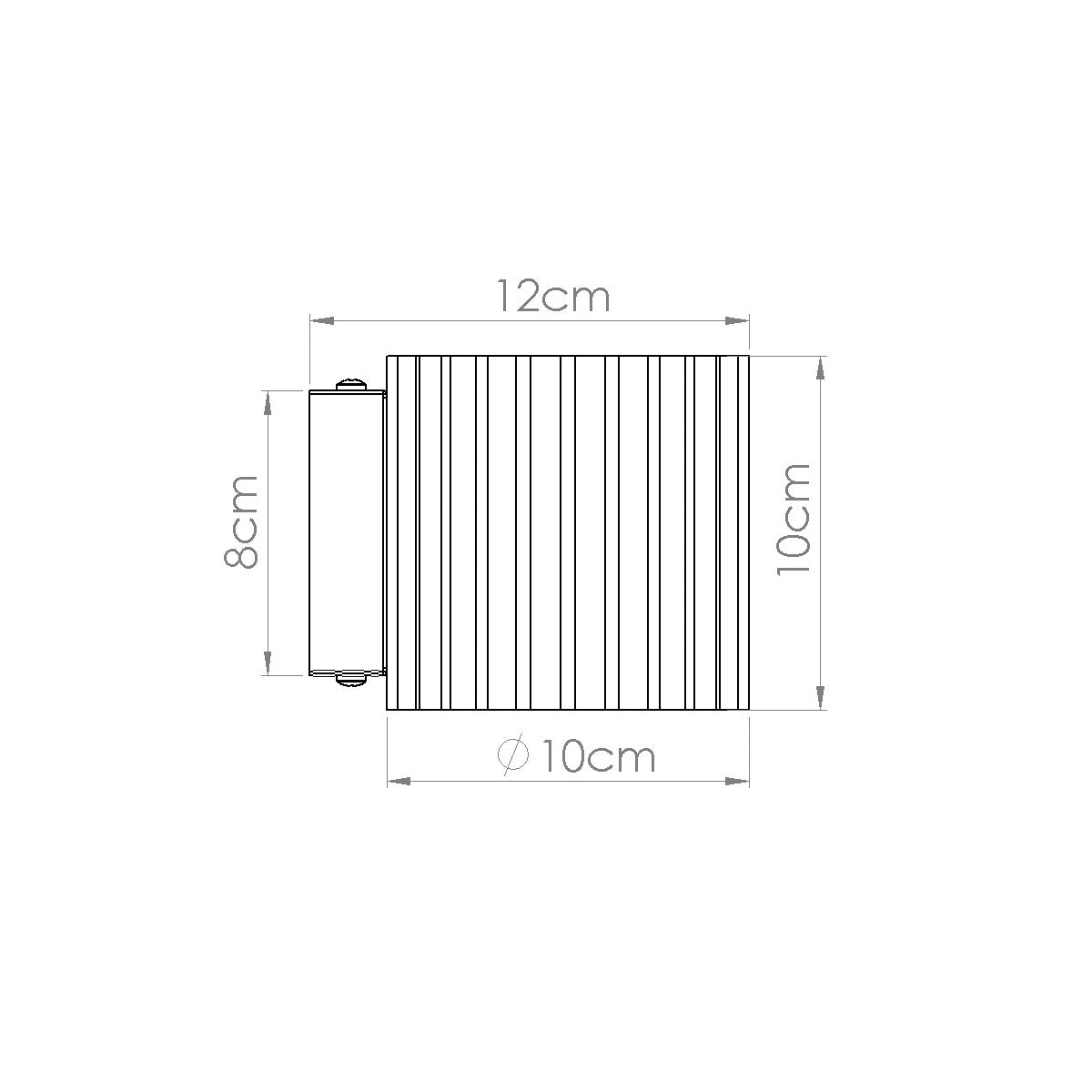 Applique Murale Aura Aluminium Cannelé Moka