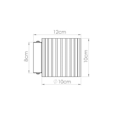 Applique Murale Aura Aluminium Cannelé Moka