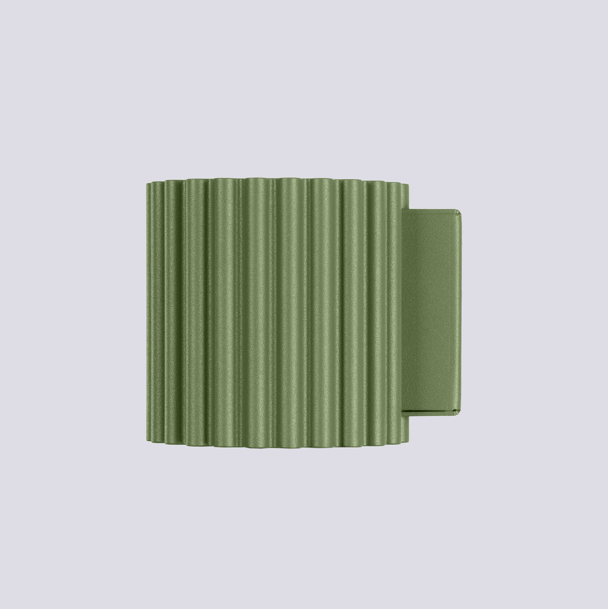 Applique Murale Aura Aluminium Cannelé Vert Olive