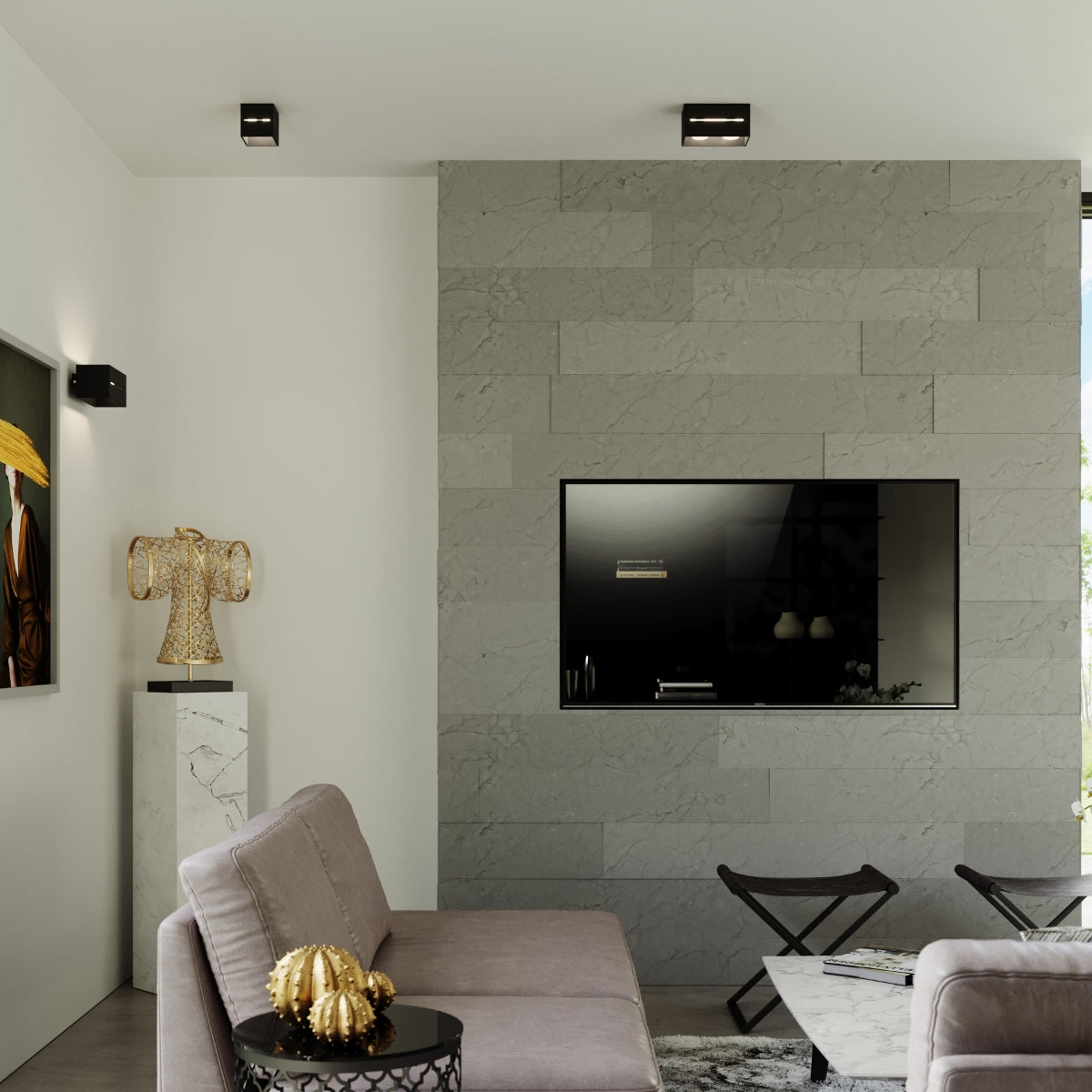 Applique Murale Cube Ouvert Noire