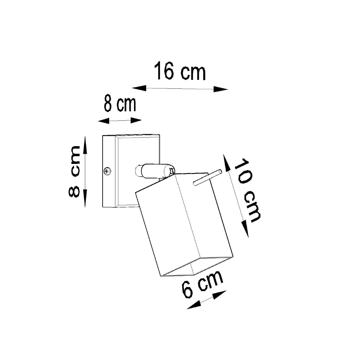 Applique Murale Directionnelle Carrée LED Blanche