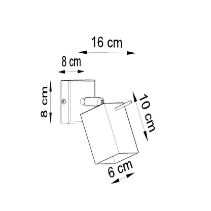 Applique Murale Directionnelle Carrée LED Blanche