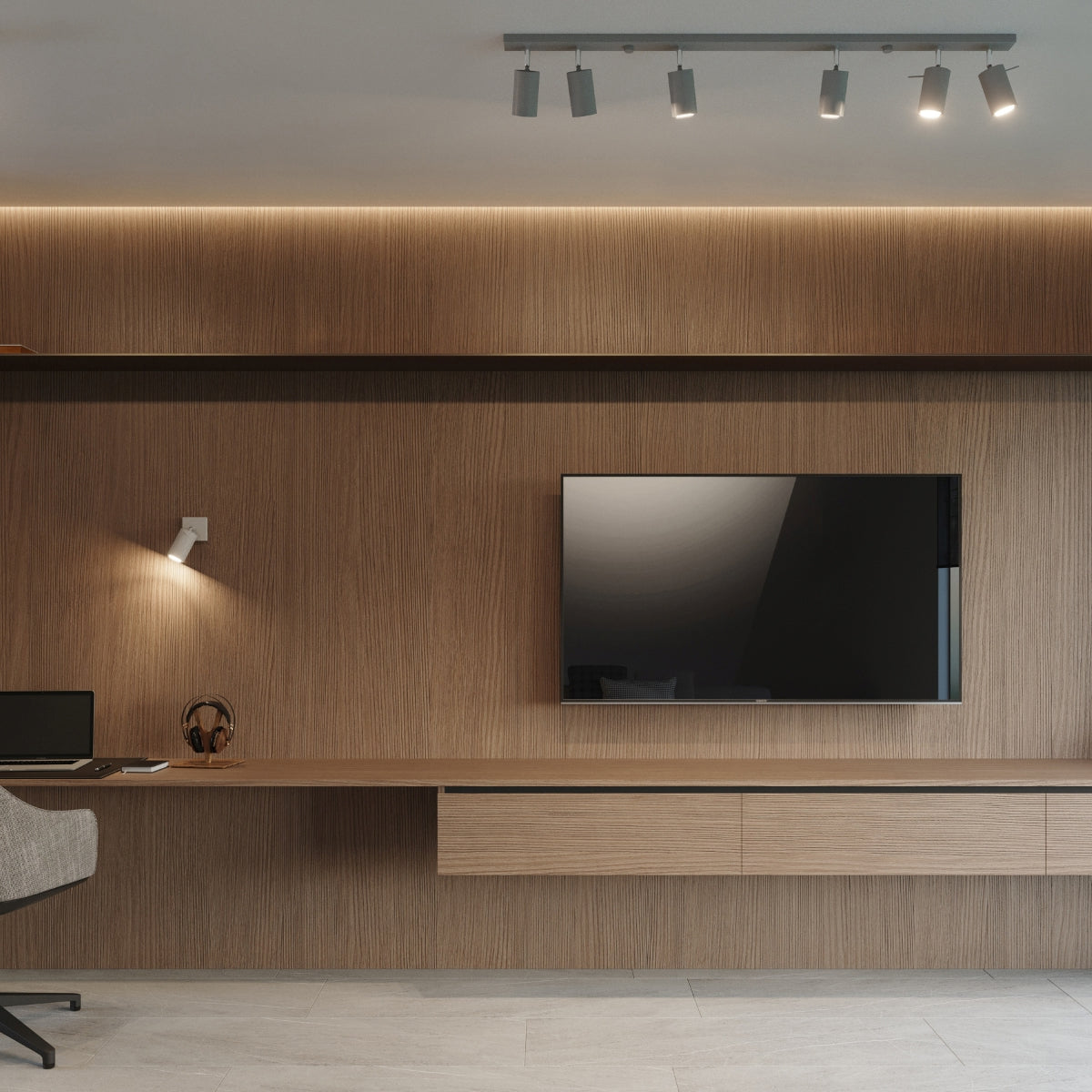 Applique Murale Directionnelle Spot Orientable Grise