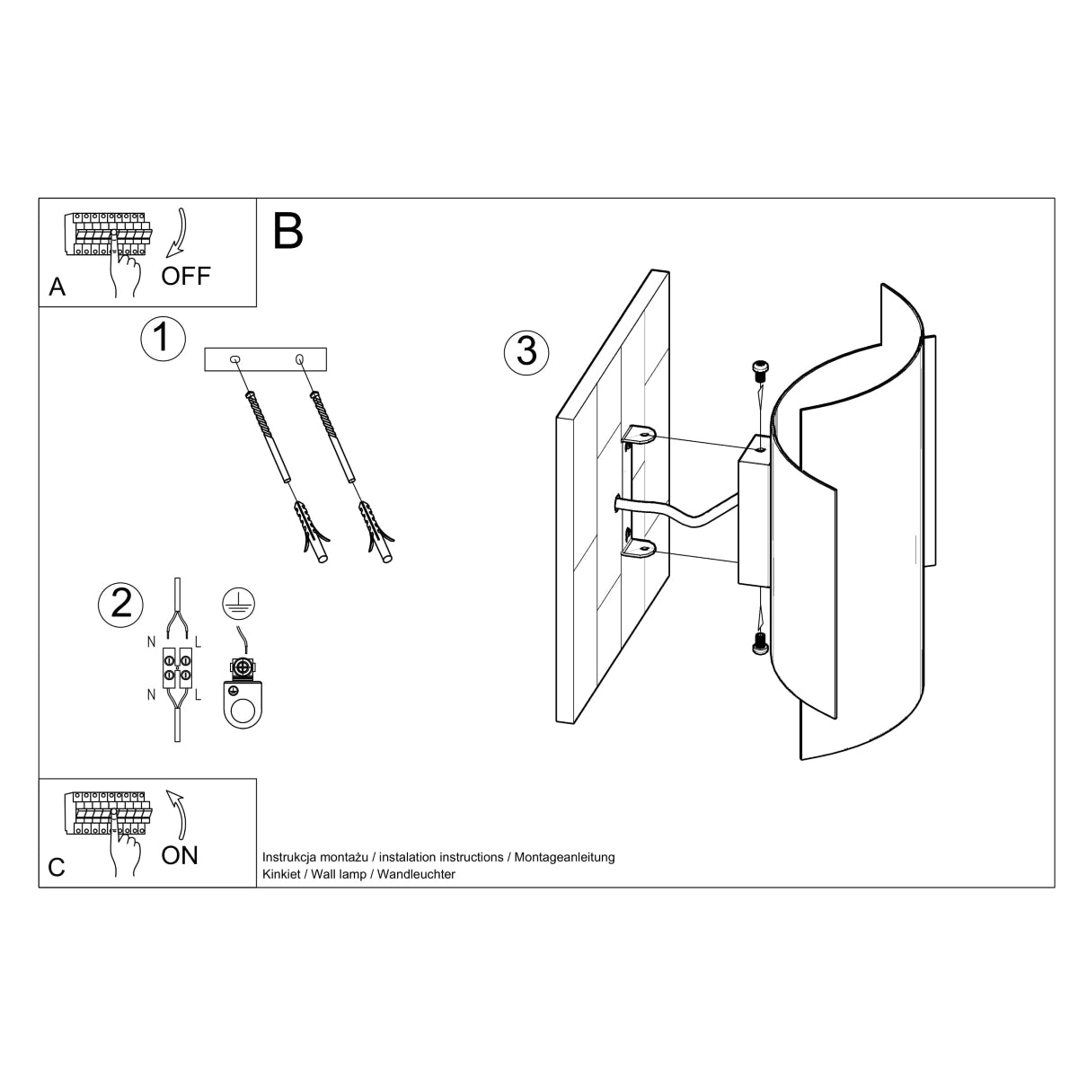 Applique Murale Double Arc Métal Blanc