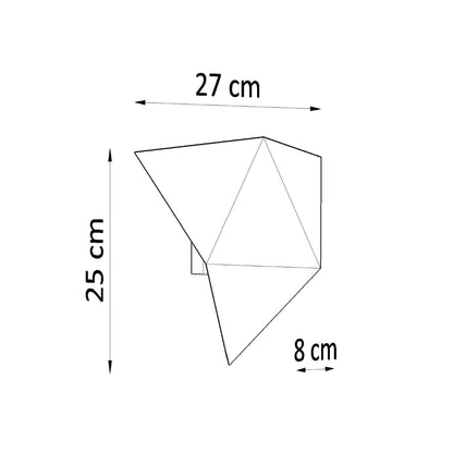 Applique Murale Géométrique Triangle Blanche