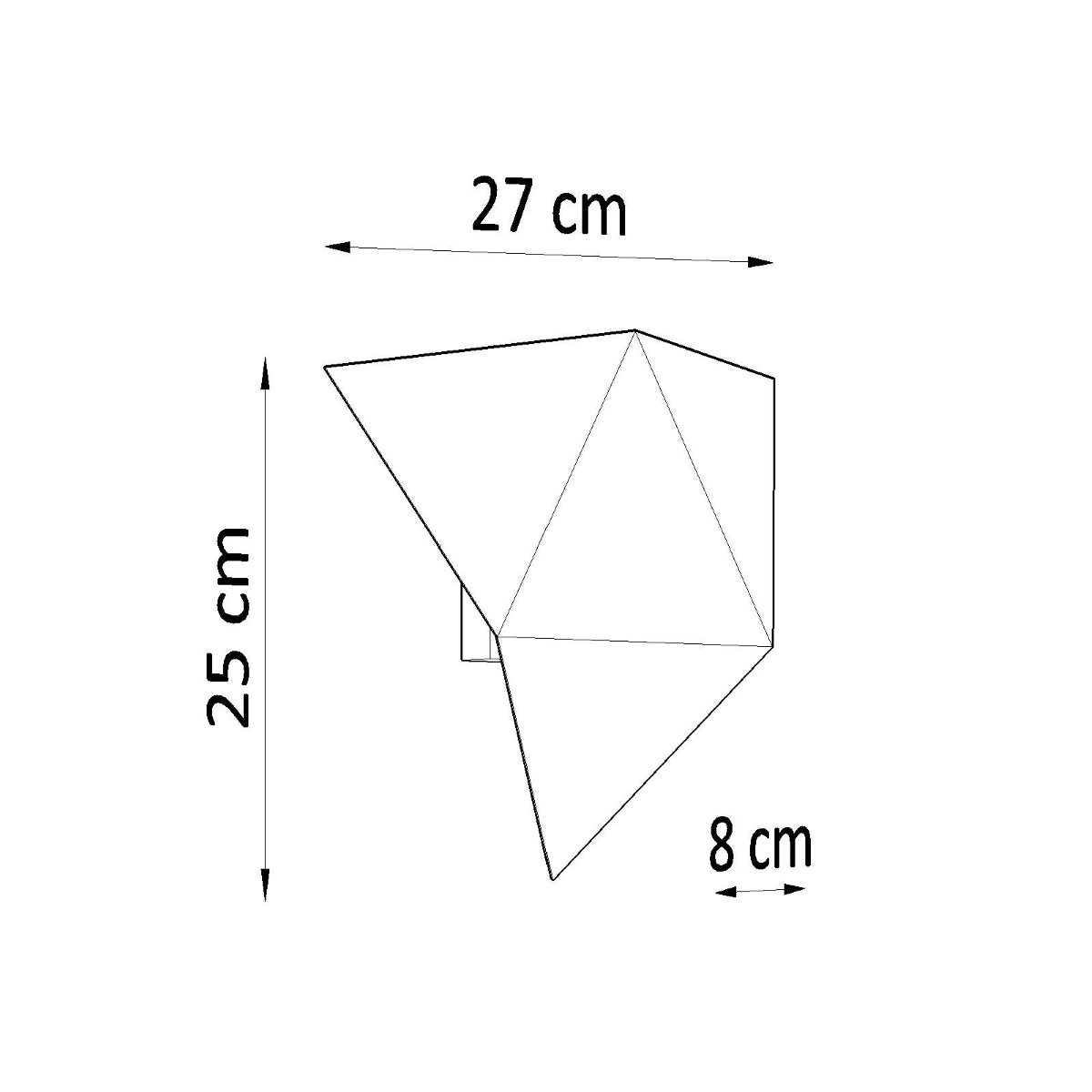 Applique Murale Géométrique Triangle Noire