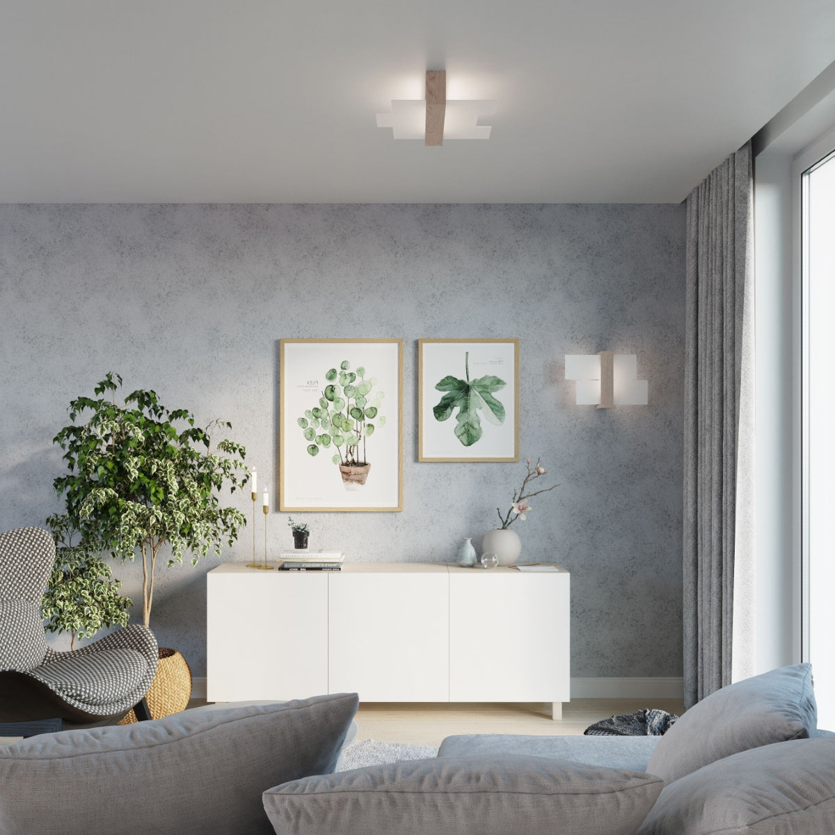 Applique Murale Panneaux Horizontal Bois