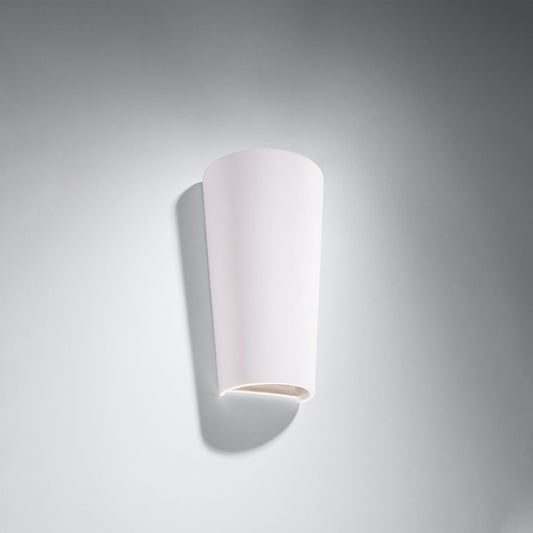 Applique Murale Pot Céramique Blanche, Éclairage Haut et Bas