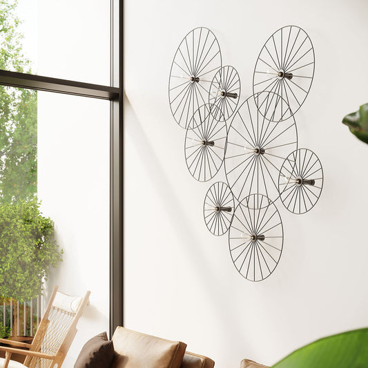 Applique / Plafonnier Modulable Circulaire 45 cm Noir
