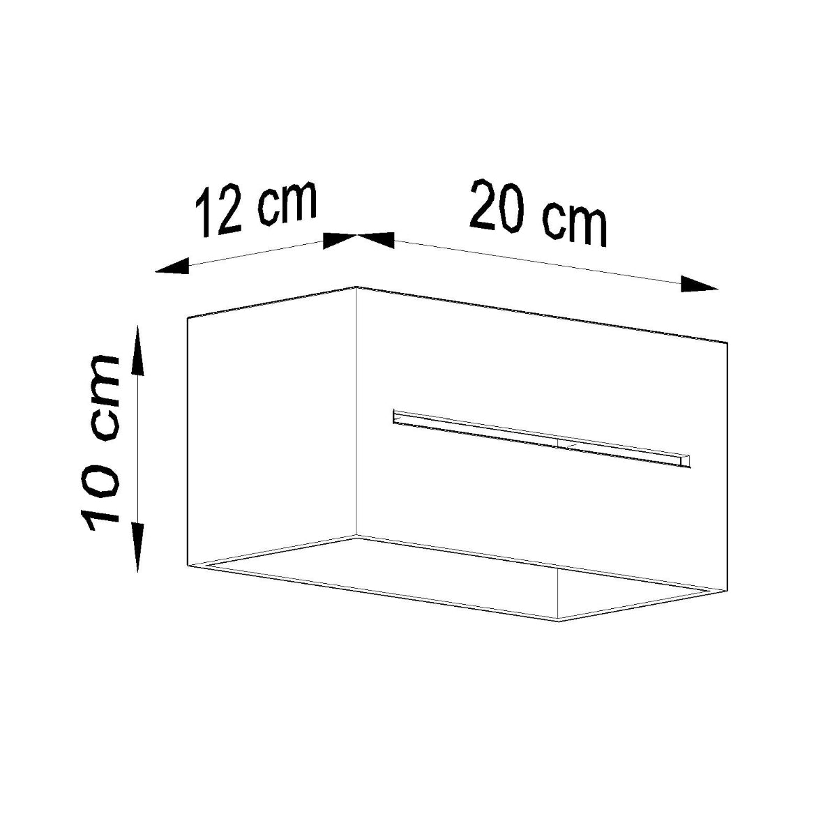 Applique Rectangle Ouvert Grise