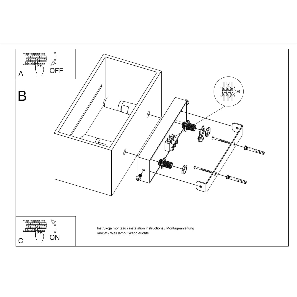 Applique Rectangle Ouvert Noire